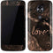 Love Rose Gold Black Moto E5 Play Skin
